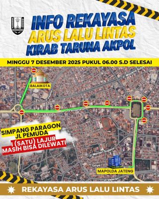 Ratusan Taruna Akpol Gelar Kirab, Sejumlah Ruas Jalan di Semarang Ditutup Sementara