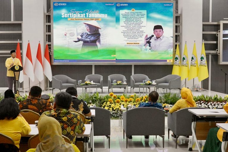 Menteri Nusron Tegaskan Reforma Agraria Kunci Putus Rantai Kemiskinan di Seminar DPP Golkar