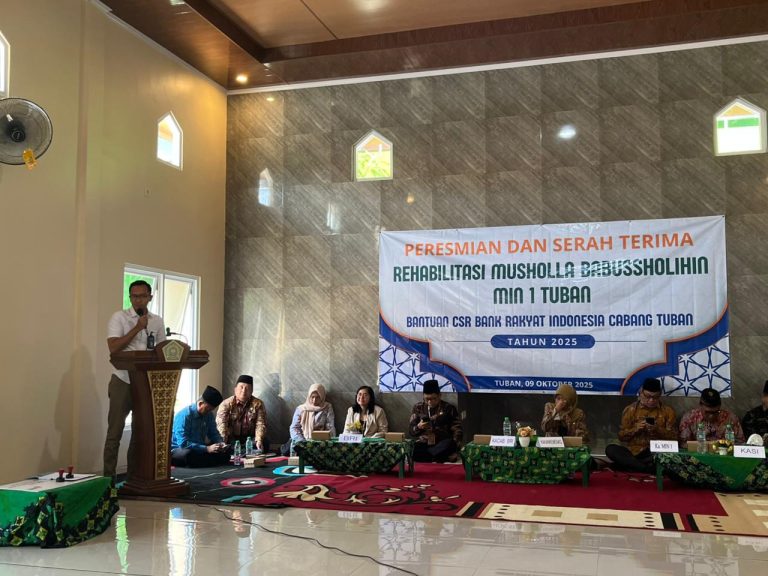 BRI Tuban Renovasi Musala MIN 1 Lewat Program TJSL, Dukung Pendidikan dan Keagamaan