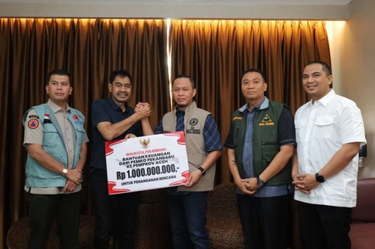 Pemkot Pekanbaru Salurkan Rp1,5 Miliar untuk Korban Bencana Aceh, Percepat Pemulihan Pascabanjir